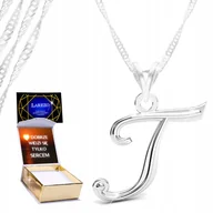 Naszyjniki - Naszyjnik Srebrny 925 z Litera Literka T Inicjał Bff Damski Srebro NADRUK - miniaturka - grafika 1