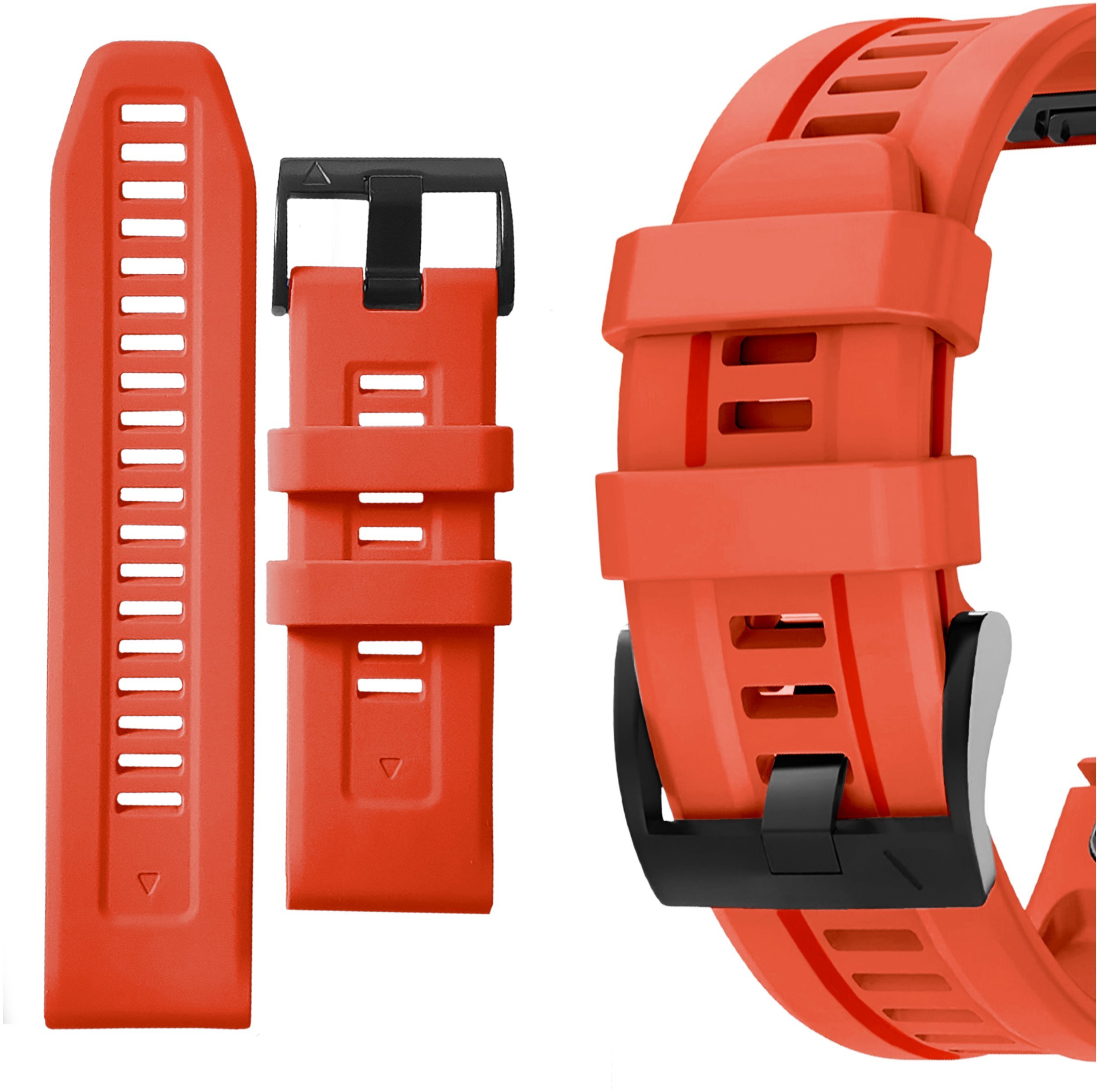 ChronSmarta Pasek ChronSmarta do Garmin Fenix 5X 6X 7X Pro Solar Epix Pro QuickFit Pomarańczowy