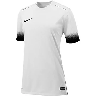 Koszulki i topy damskie - NIKE Nike Damska koszulka z długim rękawem Laser III Printed Jersey Short Sleeve Women trykot, White/Black, XL 725949-100 - grafika 1