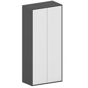 Regały biurowe - Regał biurowy FUTURE, 1900 x 850 x 450 mm, biały/grafit - miniaturka - grafika 1