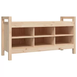 Ławka do przedpokoju, 110x40x60 cm, lite drewno sosnowe - Ławki do przedpokoju Ławka do przedpokoju, 110x40x60 cm, lite drewno sosnowe - Ławki do przedpokoju - miniaturka - grafika 3