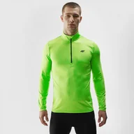 Koszulki sportowe męskie - Męski longsleeve termoaktywny 4F 4FAW23UBRUM035 - zielony - miniaturka - grafika 1