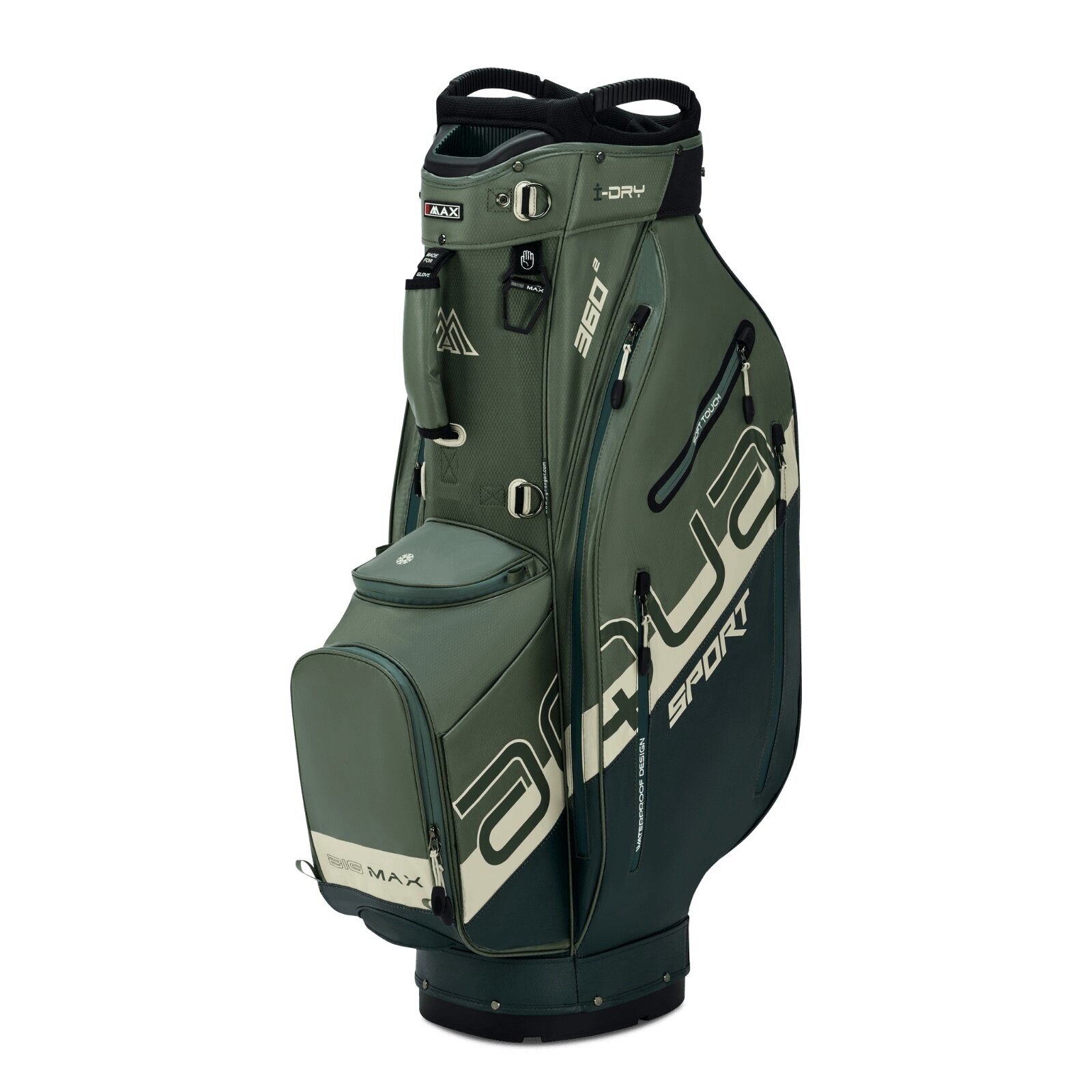 Torba golfowa typu cart bag Big Max Aqua Sport 360² Forest Green/Olive/Off White