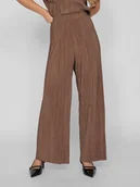 Spodnie damskie - Vila Spodnie w kolorze jasnobrązowym - miniaturka - grafika 1