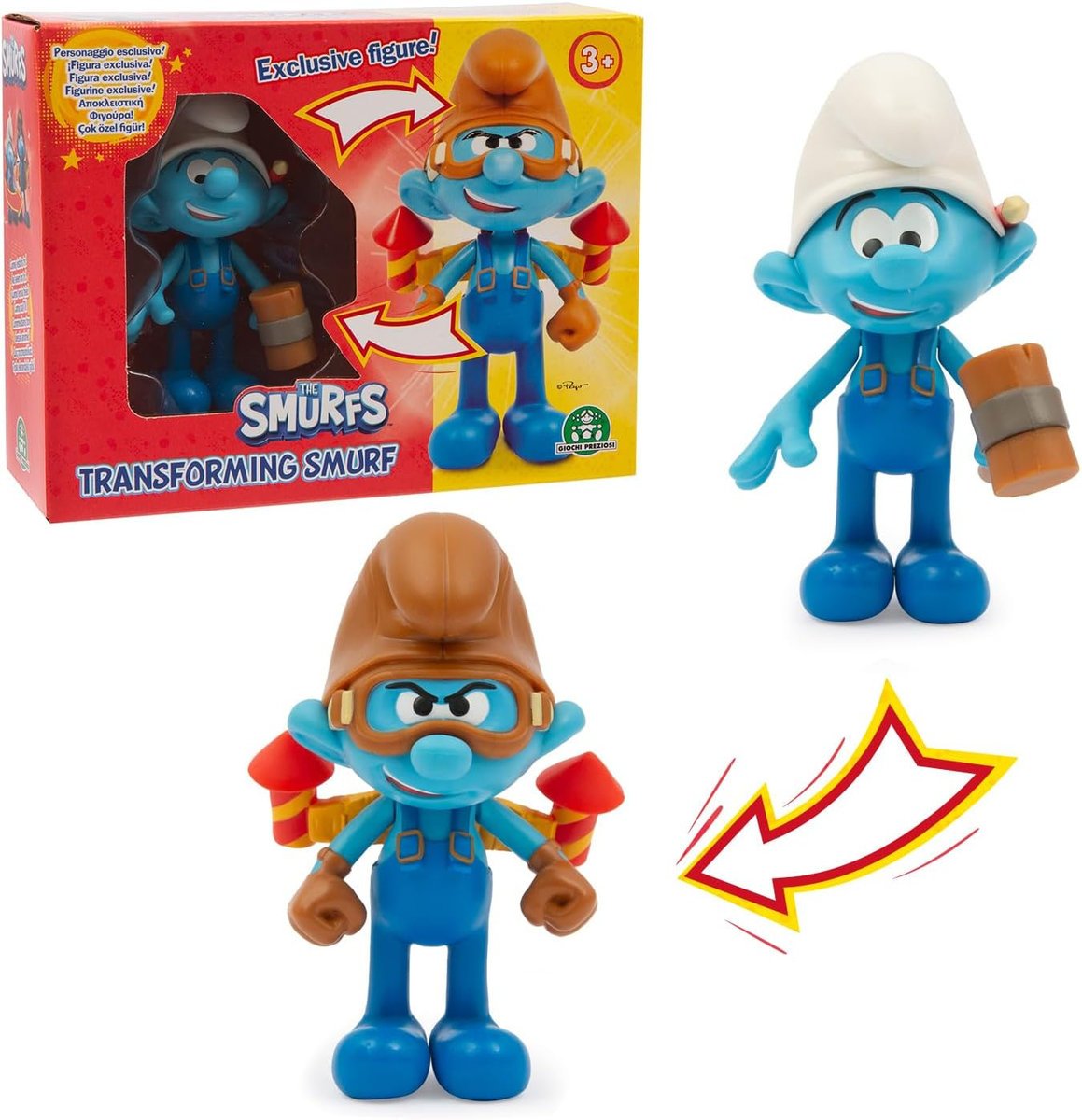 Smerf Smerfy Pracuś 2 w 1 figurka z akcesoriami dla dzieci 3+ Gargamel