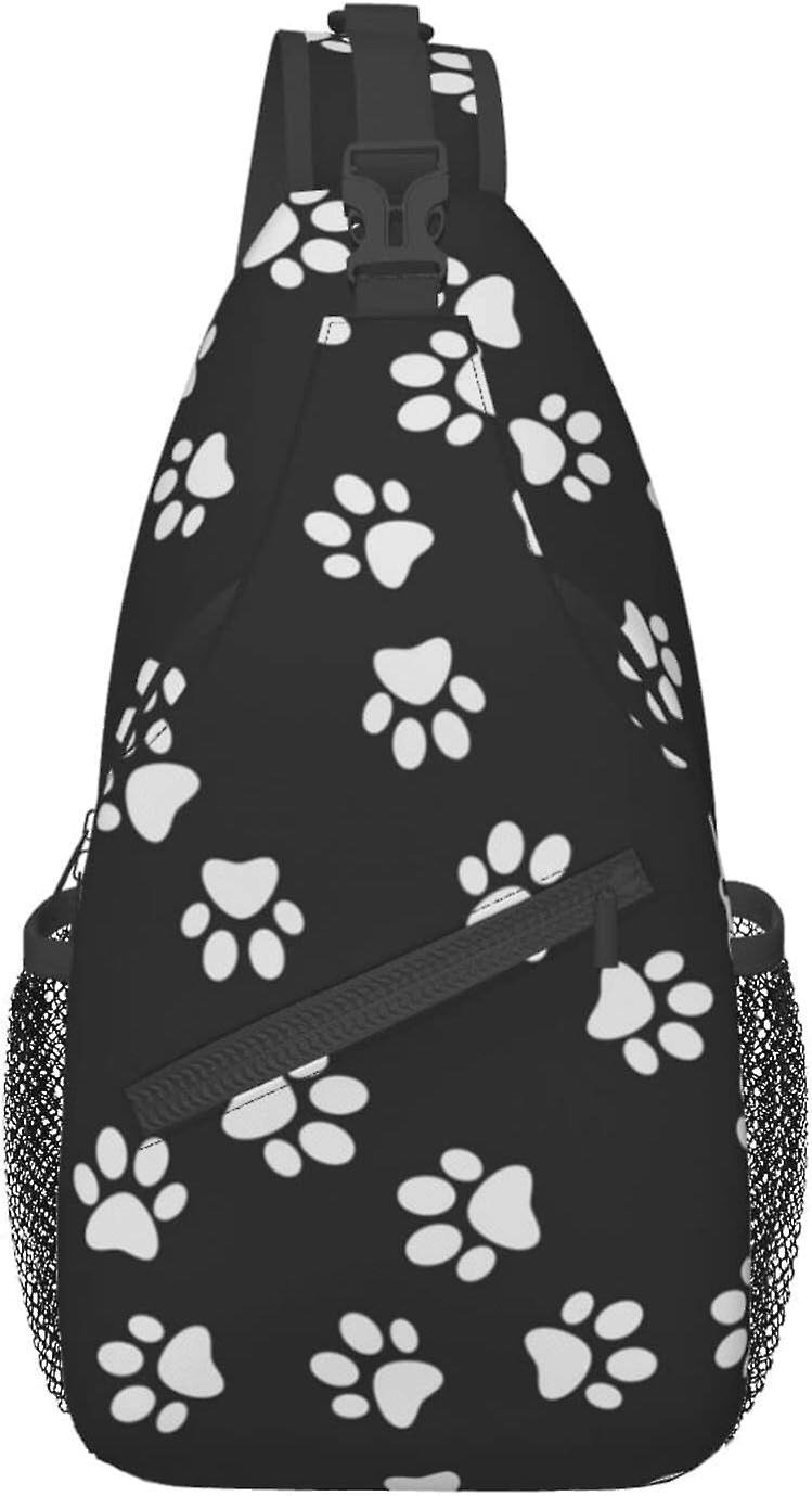 Kerota AL1145 Torba na ramię z nadrukiem łapy Plecak podróżny Crossbody Plecak na klatkę piersiową dla mężczyzn i kobiet, regulowane lewe i prawe r...