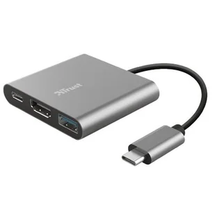 Trust Multi adapter UDALYX 3-IN-1 USB-C - Adaptery i przejściówki - miniaturka - grafika 1