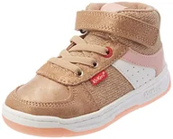 Buty dla dziewczynek - Kickers Sneakersy dla dziewczynek Kickalien, Beżowy, różowy, brokatowy, 21 EU - miniaturka - grafika 1
