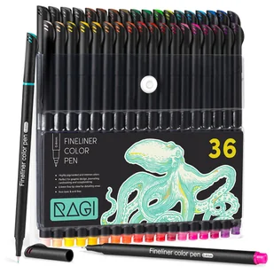 FINELINER KREŚLARSKI Cienkopisy Zestaw 36 KOLORÓW Pisaki do Rysowania 0.4mm - Cienkopisy - miniaturka - grafika 1