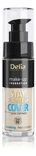 DELIA Cosmetics Stay Flawless Cover Podkład kryjący 16H nr 504 Sand 30ml - Podkłady do twarzy - miniaturka - grafika 1