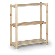Szafy i regały magazynowe - B2B Partner Regał drewniany, 900x750x300 mm, 3 półki 11041 - miniaturka - grafika 1