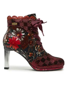 Laura Vita Botki Hicao 47 Czerwony - Botki damskie - miniaturka - grafika 1