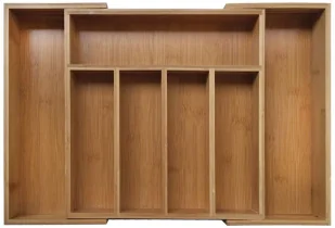 Rozsuwany wkład do szuflady z naturalnego bambusa L0-Z70 - Pudła i pojemniki do przechowywania - miniaturka - grafika 1