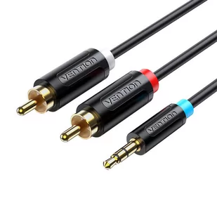 Vention, Kabel Adapter 3,5Mm Męski Na 2X Męski Rca 8M  Bclbk, Czarny - Kable - miniaturka - grafika 1
