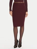 Spódnice - Elisabetta Franchi Spódnica ołówkowa GK-20B-56E2-V390 Bordowy Slim Fit - miniaturka - grafika 1