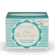 Kremy do twarzy - Nacomi Shea Butter Cream krem do twarzy z peptydem 50+ na noc 50ml - miniaturka - grafika 1