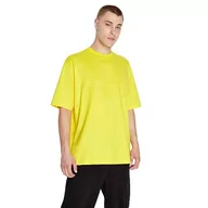 Bluzy męskie - Armani Exchange Męska bluza polo oversized Heavy Cotton Jersey Embossed Logo Jumper, żółty, XS - miniaturka - grafika 1