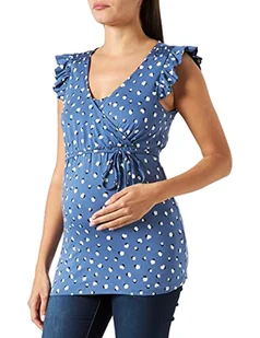 Esprit Maternity Damska koszulka do karmienia bez rękawów nadruk na całej długości, Błękitny - 404, 38 PL - Koszulki i topy damskie - miniaturka - grafika 1