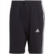 Spodenki męskie - Spodenki męskie adidas Essentials Fleece 3-Stripes czarne IB4026 S - miniaturka - grafika 1