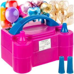 Elektryczna Pompka do Balonów 2 Dysze Szybka Wydajna Mocna 600W Różowa KRUZZEL - Balony i akcesoria - miniaturka - grafika 1