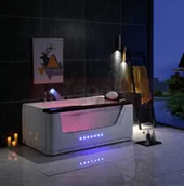 Wanny z hydromasażem - Zepehof Wanna z hydromasażem EBX-1002 prostokątna LEWA 170cmx90cmx68cm z podgrzewaczem+pilot EBX-1002 LEWA - miniaturka - grafika 1