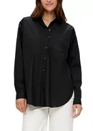 Bluzki damskie - Q/S by s.Oliver Bluzka damska z długim rękawem, szara/czarna, 42, szary/czarny, 42 - miniaturka - grafika 1