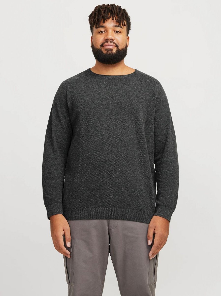 maglie uomo jack and jones 12163781 hill dark grey melange