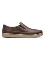 Półbuty męskie - Clarks Skórzane slippersy "Hodson" w kolorze brązowym - miniaturka - grafika 1