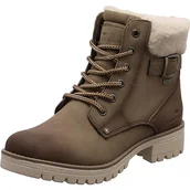 Kozaki damskie - TOM TAILOR Damskie 4290100014 modne kozaki, szarobrązowy, 42 EU - miniaturka - grafika 1