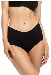 Figi damskie czarne bezszwowe wysoki stan Infinity boyshorts maxi Julimex - Majtki damskie - miniaturka - grafika 1
