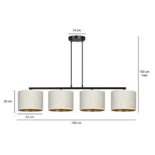Emibig Hilde lampa wisząca 4-punktowa biała 1052/4 1052/4 - Lampy sufitowe - miniaturka - grafika 5
