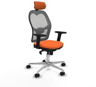 Fotel biurowy, krzesło biurowe Krzesło Biurowe z Zagłówkiem Jorquera Piqueras y Crespo 2D086N2 Pomarańczowy - Fotele i krzesła biurowe - miniaturka - grafika 1