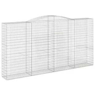 Łukowaty kosz gabionowy 400x50x200/220 cm, galwanizowane żelazo - Ogrodzenia - miniaturka - grafika 3