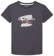 Koszulki i topy damskie - Pepe Jeans Niall Tee T-shirt damski, Szary (Thunder), 8 Jahre - miniaturka - grafika 1