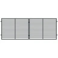 Akcesoria do ogrodzeń - Brama dwuskrzydłowa Leon ocynk antracyt struktura 400 x 150 cm Polbram - miniaturka - grafika 1