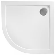 Brodziki prysznicowe - REA-K7908 Look White Brodzik półokrągły 80x80 - miniaturka - grafika 1