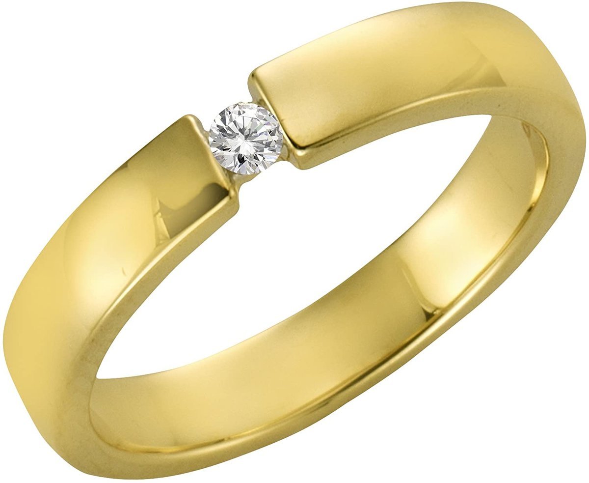 Pierścionek obrączka Fascination by Ellen K. Ring Yellow Gold 9 ct 375 Diamond 0,05 ct Size 53