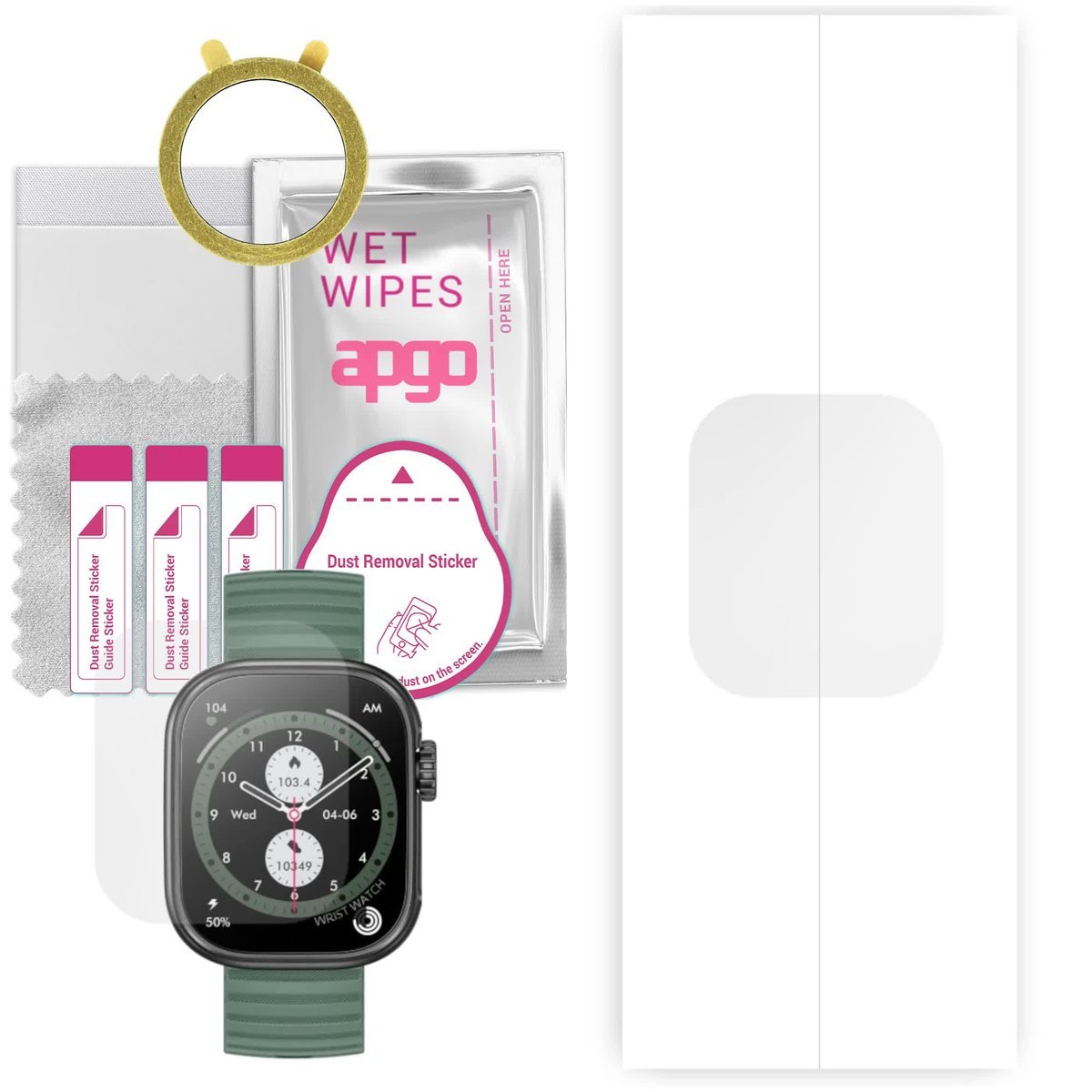 1x Folia hydrożelowa ochronna do myPhone Watch Tool - apgo Smartwatch Hydrogel Protection Ochrona na ekran smartwatcha