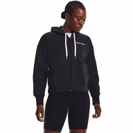 Bluzy sportowe damskie - Bluza damska Under Armour Essential Script FZ - miniaturka - grafika 1