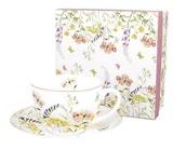 Filiżanki - Filiżanka do kawy i herbaty porcelanowa ze spodkiem DUO ALICE 270 ml - miniaturka - grafika 1