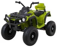 Samochody i pojazdy dla dzieci - Quad ATV Air na akumulator dla dzieci Zielony + Koła pompowane + Radio MP3 + Wolny Start - miniaturka - grafika 1
