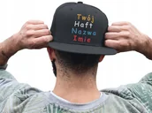 Czapki i chusty sportowe męskie - CZAPKA PROSTY DASZEK HAFT LOGO Z NAPISEM NADRUKIEM - miniaturka - grafika 1