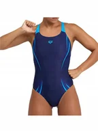Stroje kąpielowe dla dziewczynek - Kostium Strój kąpielowy jednoczęściowy Arena swimsuit Swim Pro Back Navy 36 - miniaturka - grafika 1