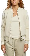 Kurtki damskie - Urban Classics Damska bluza 2-tone College, kurtka College, dostępna w rozmiarach od XS do 5XL, Softseagrass/white, L - miniaturka - grafika 1