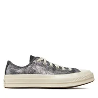 Trampki damskie - Trampki Converse Chuck 70 Suede Shimmer Ox A10379C Szary - miniaturka - grafika 1
