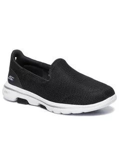 Półbuty damskie - Skechers Półbuty Go Walk 5 15901/BKW Czarny - grafika 1