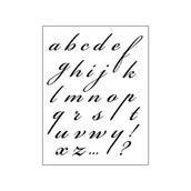Scrapbooking - Zestaw stempli gumowych Stamperia - ALFABET KURSYWA 29 szt. - miniaturka - grafika 1