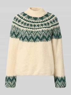 Sweter z dzianiny ze stójką model ‘YASLIRI’ - Swetry damskie - miniaturka - grafika 1