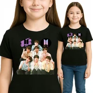 Moda i Uroda OUTLET - Koszulka Dziecięca BTS Zespół KPOP Dla Fanki Jakość Premium 140 3539 CZARNA - miniaturka - grafika 1