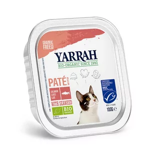 Zestaw Yarrah Bio Pâté, 12 x 100 g - Łosoś z algami morskimi - Mokra karma dla kotów - miniaturka - grafika 1